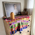 Hand-crocheted striped daisy blanket 80*60cm