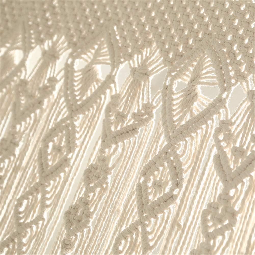 Bohemian Handmade Crochet Curtain – Boho Lace-Style Window Decor, Soft Yarn Macrame