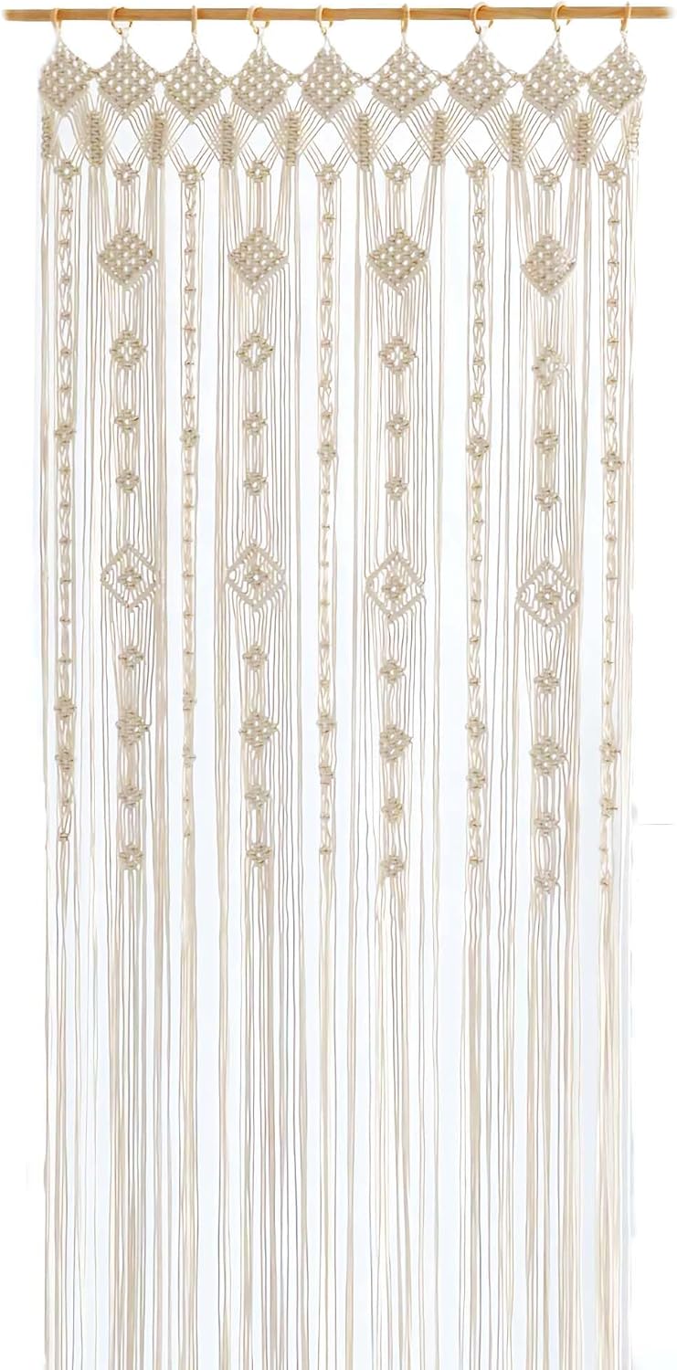Boho Macrame Window Curtain Room Divider Door Curtain 200x85 Large