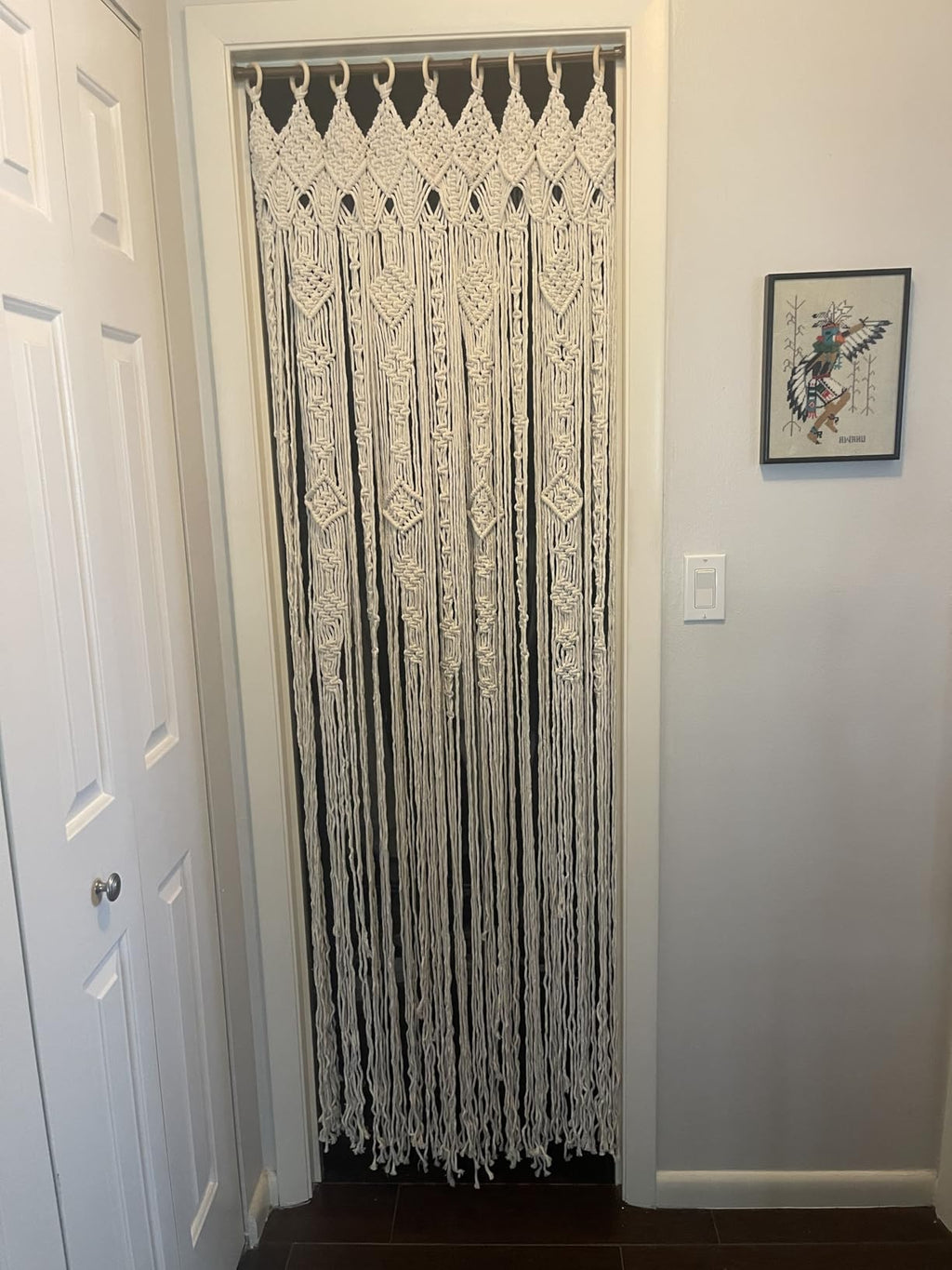 Boho Macrame Window Curtain Room Divider Door Curtain 200x85 Large