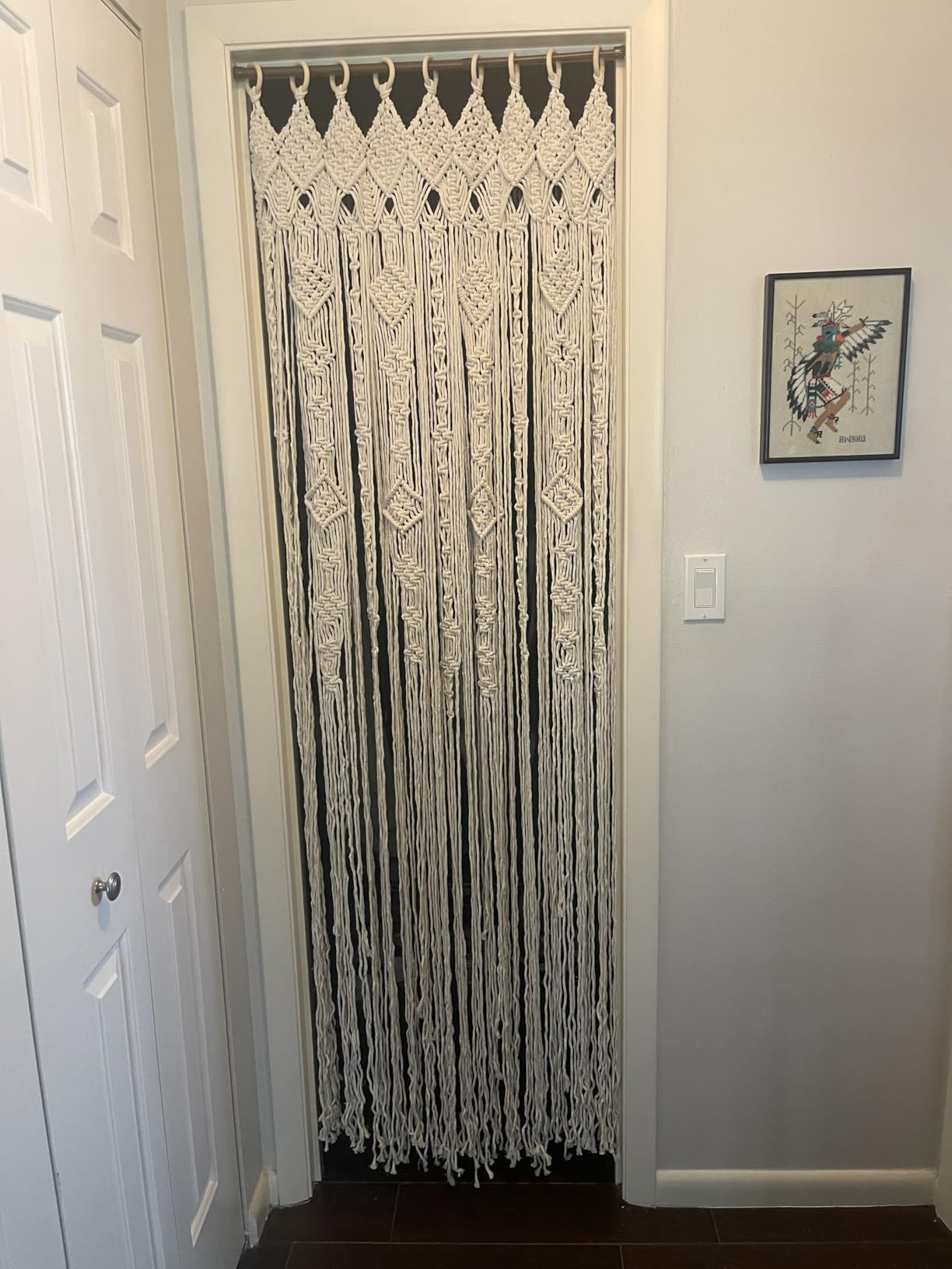 Boho Macrame Window Curtain Room Divider Door Curtain 200x85 Large