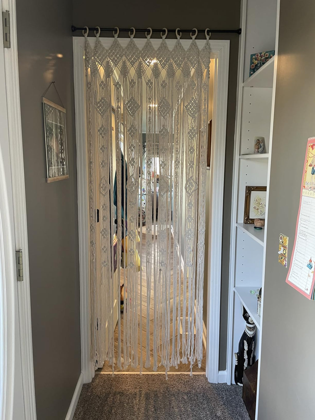 Boho Macrame Window Curtain Room Divider Door Curtain 200x85 Large