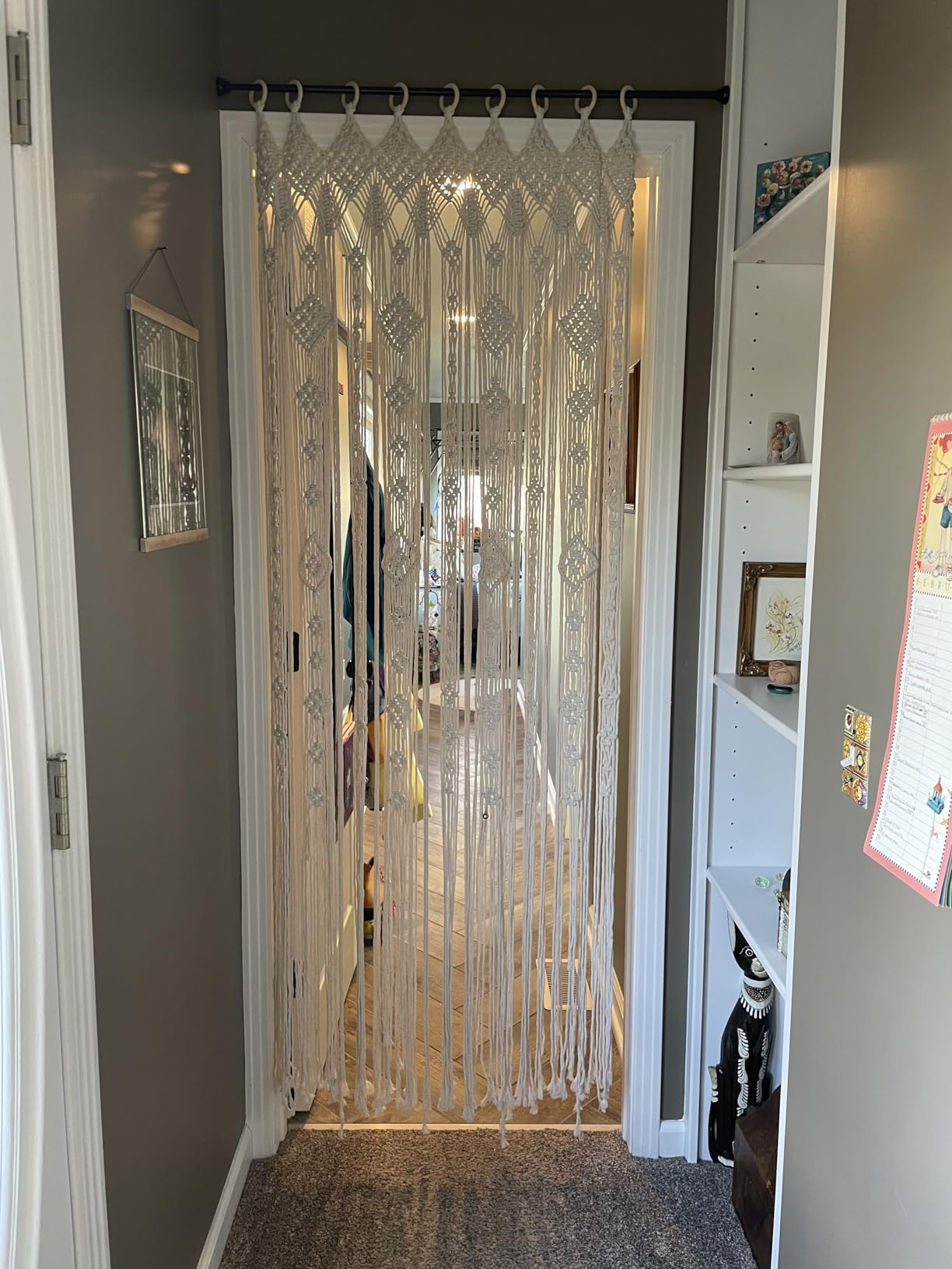 Boho Macrame Window Curtain Room Divider Door Curtain 200x85 Large