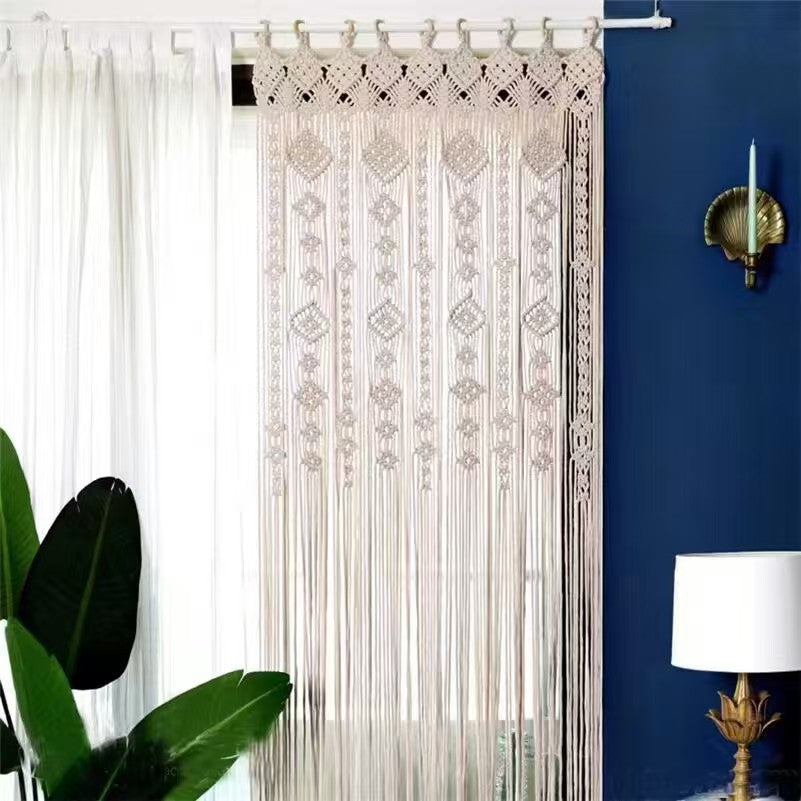 Boho Macrame Window Curtain Room Divider Door Curtain 200x85 Large